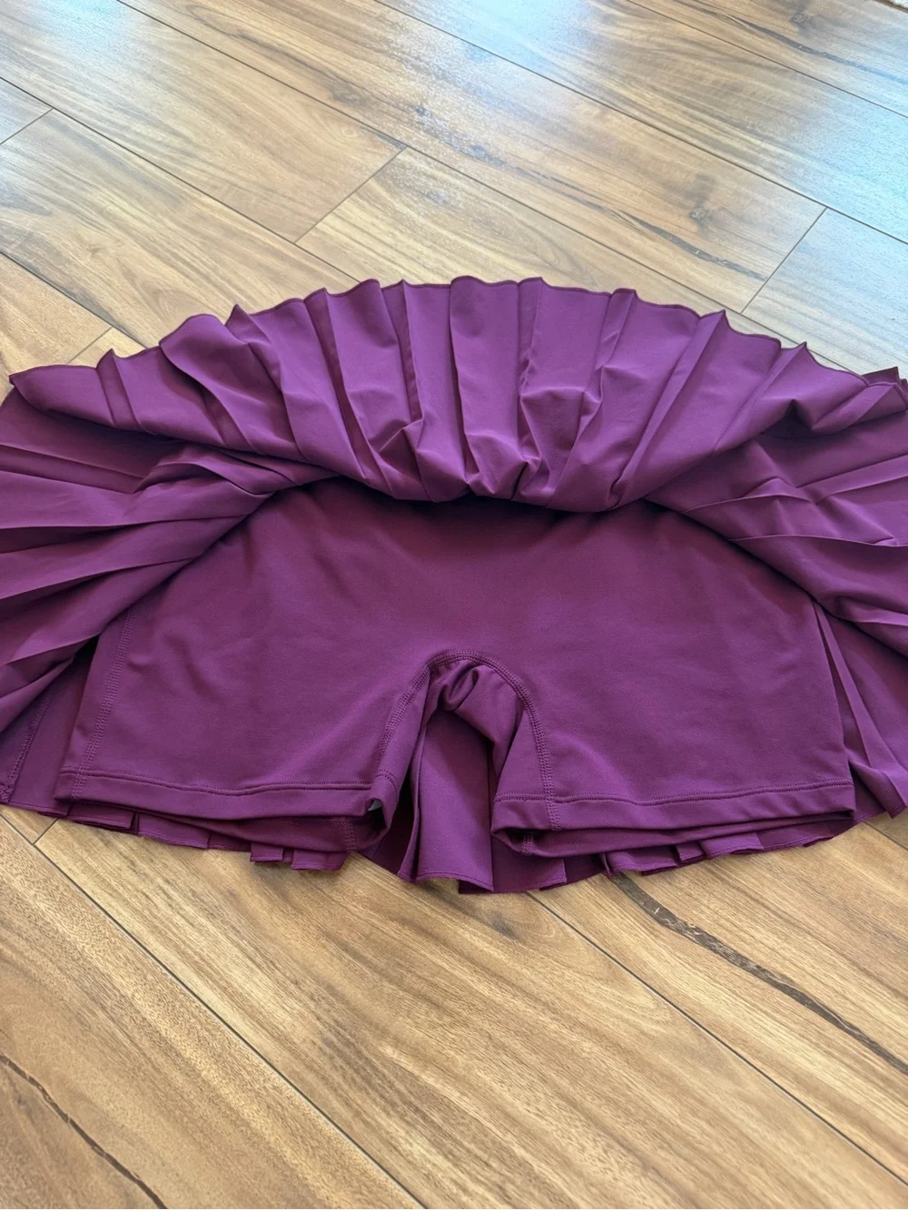 Nike Plum Pleated Skater Skirt with Striped Waistband